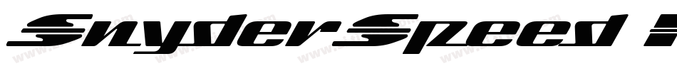 SnyderSpeed Regular字体转换